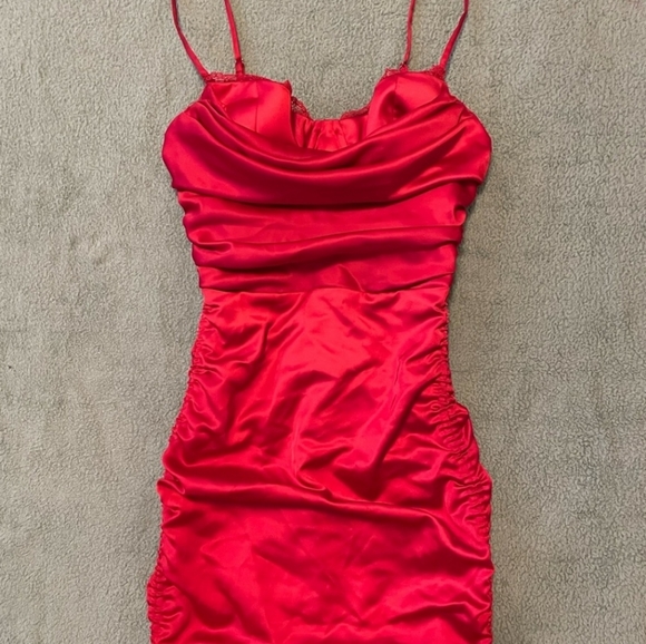 Oh Polly Red Mini Dress - Picture 1 of 4
